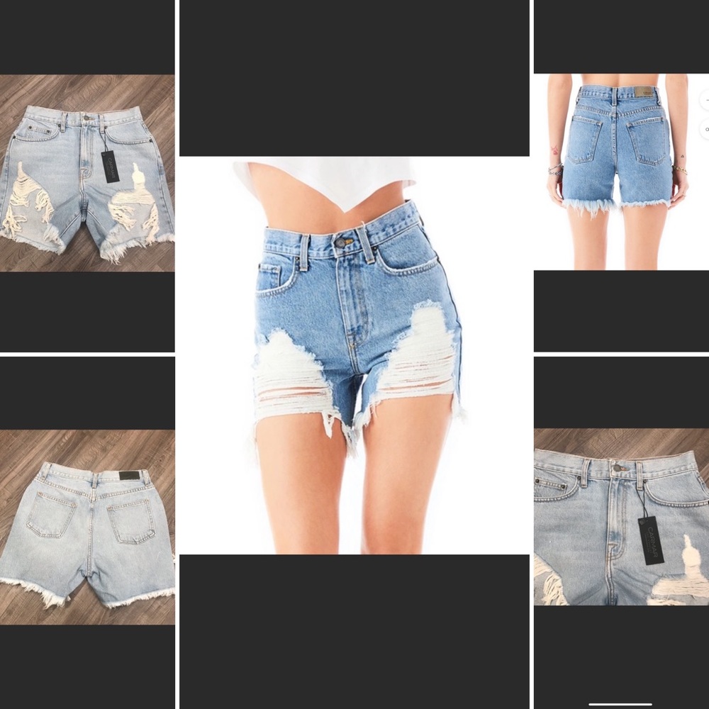 LF Carmar Cassio Logo Denim Cut-Off Shorts